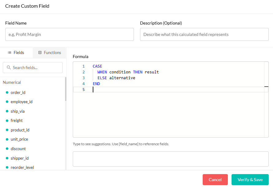Custom Field/Custom Expression